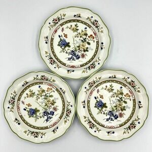 Set Of 3 Mikasa Heritage IMARI BOUQUET  8" Salad Plates Discontinued Japan